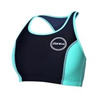 Womens Aquaflo Plus Bra Top - Black and Mint Green