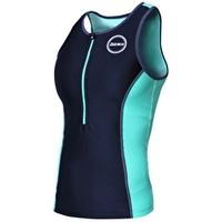 womens aquaflo plus top black and mint green