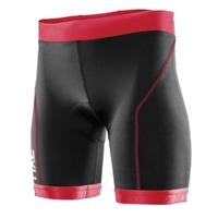 Womens Active Tri Short - Black and Cherry Pink