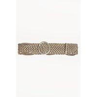 Woven Faux Leather Belt