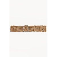 Woven Faux Leather Belt