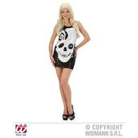 Women Skull Dress Halloween Costume - small