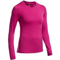 Womens Tech Top LS Crewe - Raspberry