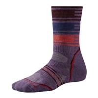 Womens PhD Outdoor Medium Pattern Crew Sock - Desert Purple