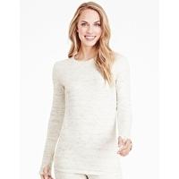 womens comfortwear long sleeve crew ivory neps