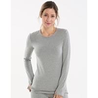 Womens Comfortwear Long Sleeve Crew - Grey Heather