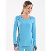 Womens Sport Layer Long Sleeve Crew - Glacier Blue Heather