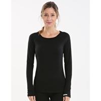 Womens Sport Layer Long Sleeve Crew - Black