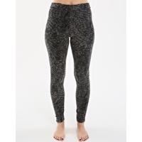 Womens Fleecewear Leggings - Charcoal Animal