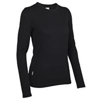 womens oasis long sleeve crewe black