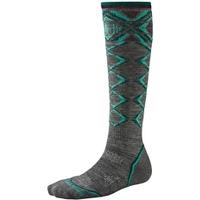 womens phd ski sock light pattern medium gray