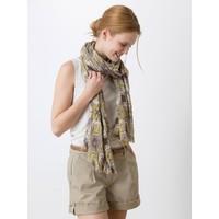 womans crinkled cotton wrap with a jungle print higon