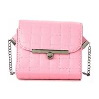 Women Crossbody Bag Quilted Design Chain Shoulder Strap Twist Lock Messenger Shoulder Bag