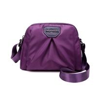 Women Nylon Shoulder Bag Zipper Adjustable Strap Waterproof Durable Casual Travel Crossbody Bag
