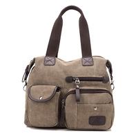 Women Canvas Handbag Casual Shoulder Bag Large Capacity Vintage Crossbody Tote Travel Bag