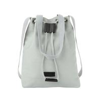 Women Canvas Bucket Bag Drawstring Eco Casual Vintage Shoulder Bag Handbag Crossbody Bag Light Grey