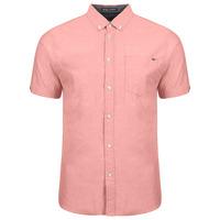 Woodbury Short Sleeve Cotton Twill Shirt in Soft Peach  Tokyo Laundry