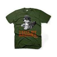 worms taste my bazooka extra large t shirt military green ge1252xl