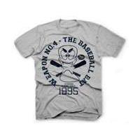 Worms Baseball Bat Vintage Small T-shirt Grey (ge1251s)