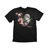 Worms Three Worms Moon Small T-shirt Black (ge1253s)