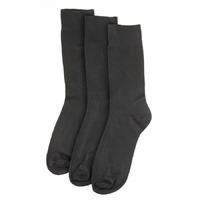 Womens Non-Elastic Black Bamboo Socks - 3 Pack - Size 4-7