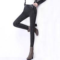 womens solid black skinny pants casual day bodycon patchwork fashion h ...