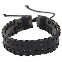 womens leather bracelet leather punk fashion jewelry black brown jewel ...