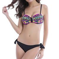 womens halter push up colorful swimsuit bikini