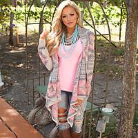 womens boho solid multi color wrap cowl long sleeve