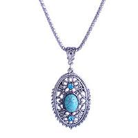 Women\'s Pendant Necklaces Crystal Rhinestone Simulated Diamond Alloy Light Blue Jewelry Party Daily Casual 1pc