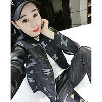 womens athletic daily casual simple street chic spring jacket print st ...