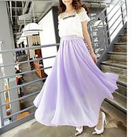 womens bluepinkredwhiteblackgreenpurple skirts casual midi