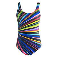 womens fashion halter striped colorful sports high rise one piece swim ...