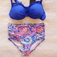 womens vintage high waist new style bohemian brazilian padded swimwear