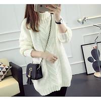 womens casualdaily simple regular cardigan solid red white turtleneck  ...