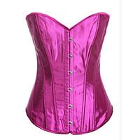 womens overbust corset plus size nightwear sexy push up solid medium p ...