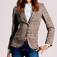 womens casualdaily simple summer fall jacket houndstooth v neck long s ...