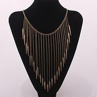 Women\'s Choker Necklaces Vintage Necklaces Statement Necklaces Alloy Fashion Statement Jewelry Silver Bronze Golden JewelryParty Daily
