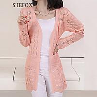 Women\'s Casual/Work Stretchy Thin Long Sleeve Cardigan (Knitwear) SF7C05