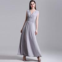 Women\'s Plus Size Boho Swing Dress, Print Deep V Maxi Short Sleeve Polyester Red Spring Summer High Rise Micro-elastic