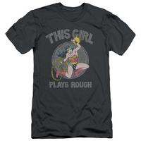 wonder woman plays rough slim fit