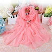 women chiffon scarf cute party casual rectangle red green pink purple  ...