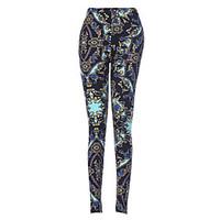 Women \'s Casual Fashion Printed Knit Tight Pants Pencil Trousers Pants