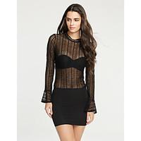 womens lace going out casualdaily sexy street chic see through blouses ...