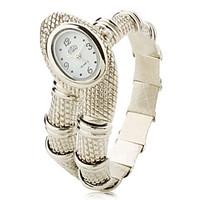 Women\'s Silver Snake Style Alloy Quartz Analog Bracelet Watch Cool Watches Unique Watches Strap Watch