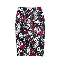 womens plus size bodycon floral skirts casualdaily work vintage street ...