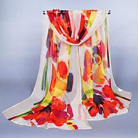 womens fashion georgette silk cute floral print scarfs 16050cm