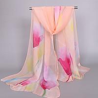 Womens Fashion Georgette Silk Cute Floral Print Scarfs 16050CM