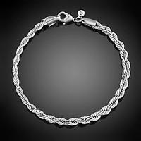 Women\'s S925 Sterling Silver Chain Bracelet for Wedding Party Casual Bracelet Jewelry Gift
