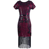 womens 1920s vintage bodycon sheath flapper dress sequin embellished f ...